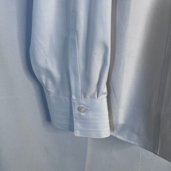 Cutter & Buck White Button Up Dress Shirt Long Sleeve "Elite Producer" Logo LG - Picture 5 of 10